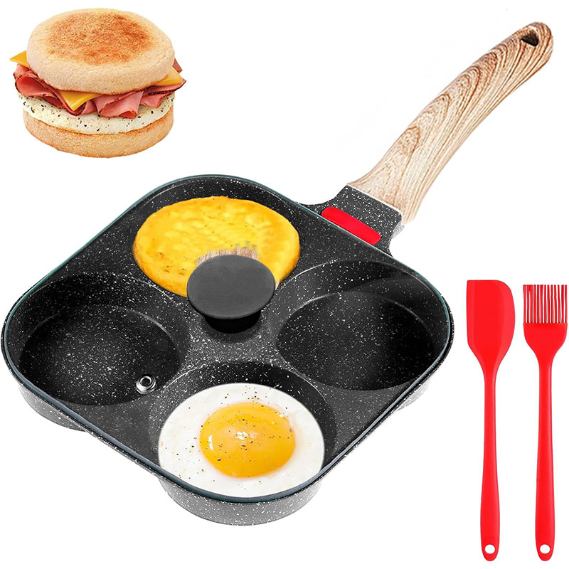 Mini Pancake Griddle - Patelnia do smażenia jajek z pokrywką,