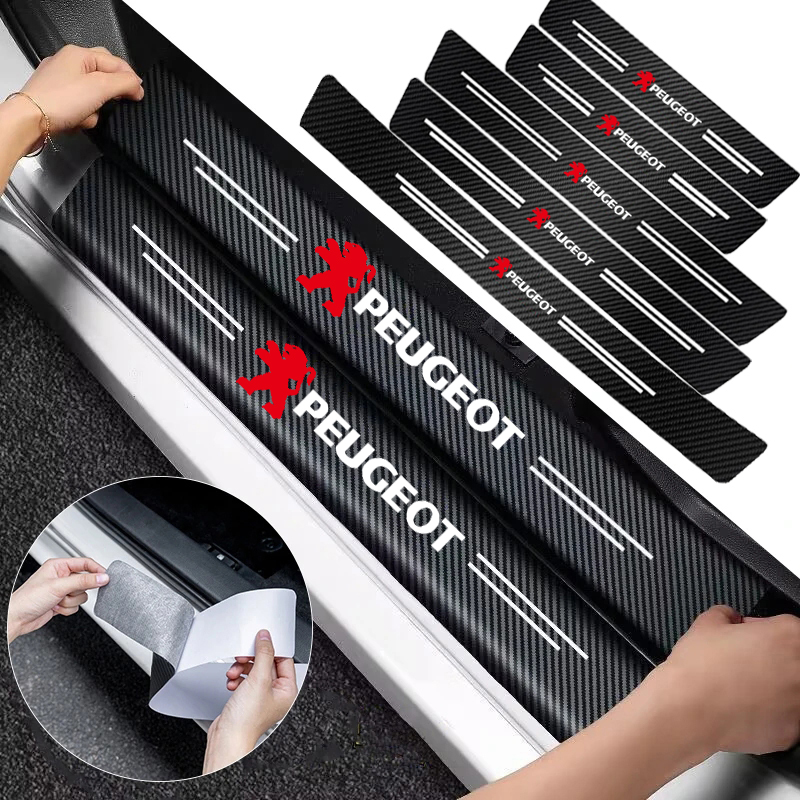 Crepe Pan Carbon - 1/4/5 szt. Naklejki na progi samochodowe